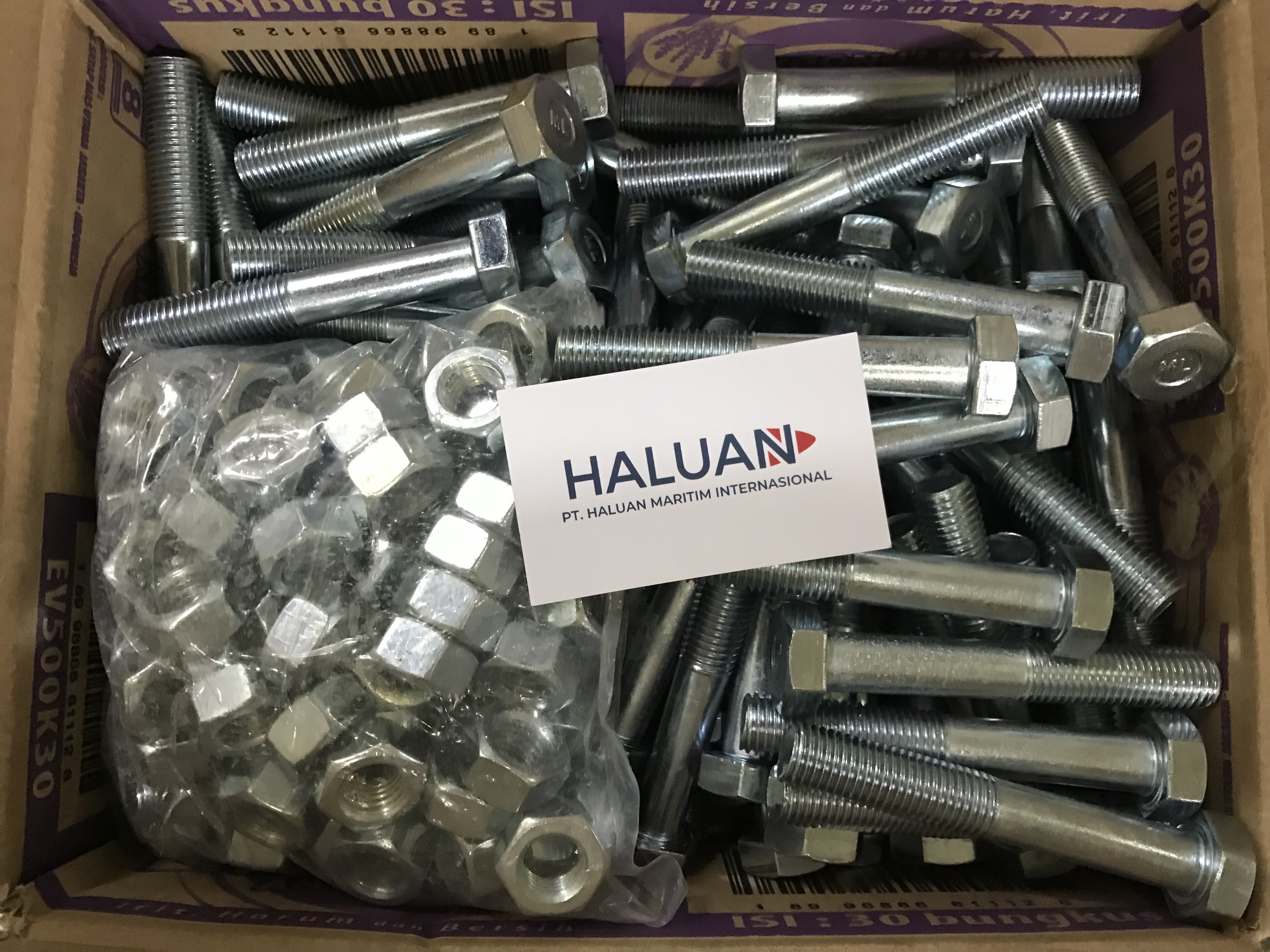 IMPA 691193 691232 691273 691291 HEXAGON HEAD BOLT AND NUT M10X100 M12X100 M14X100 M16X100