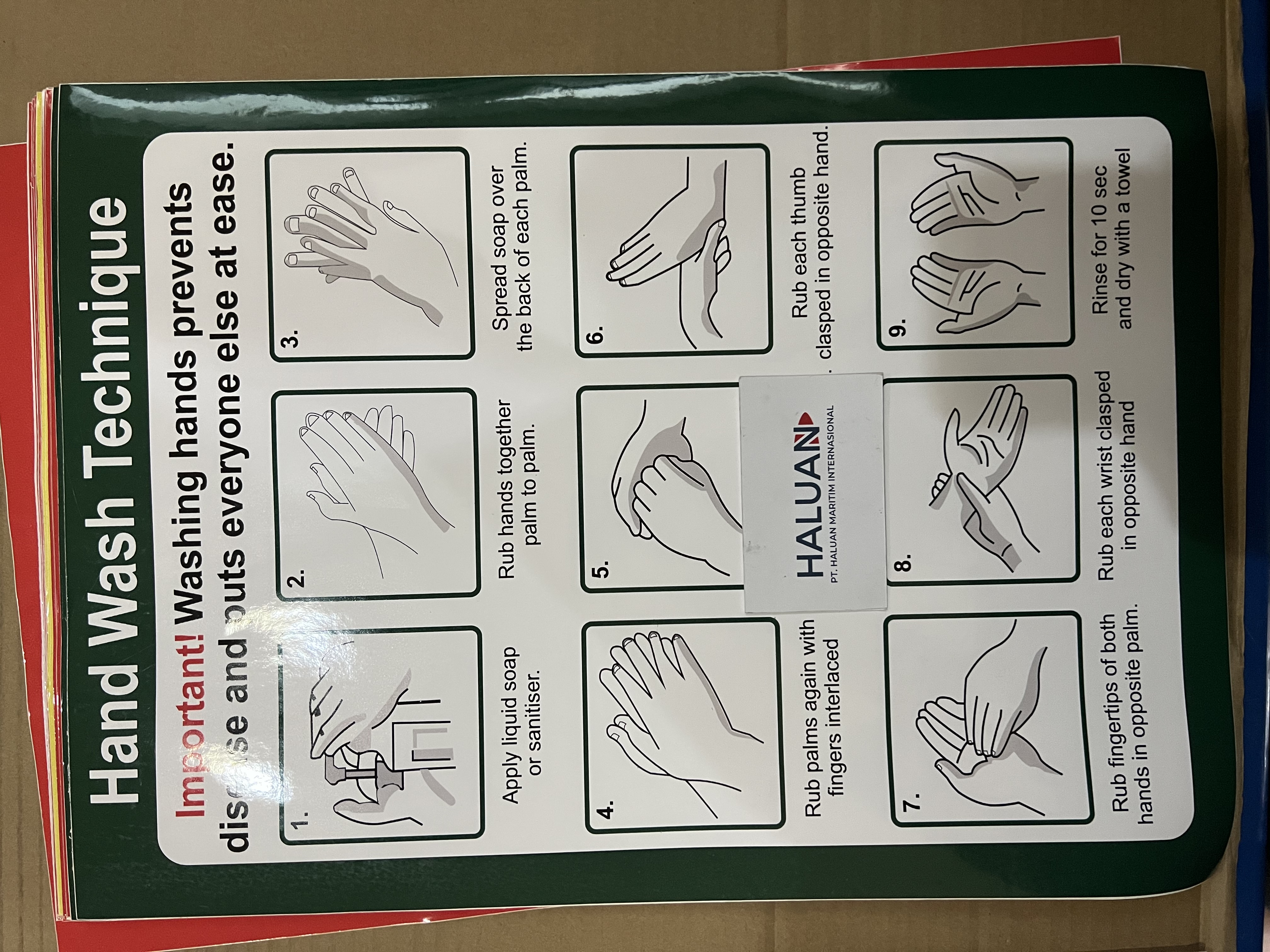 IMPA 331582 - HAND WASH TECHNIQUE POSTER