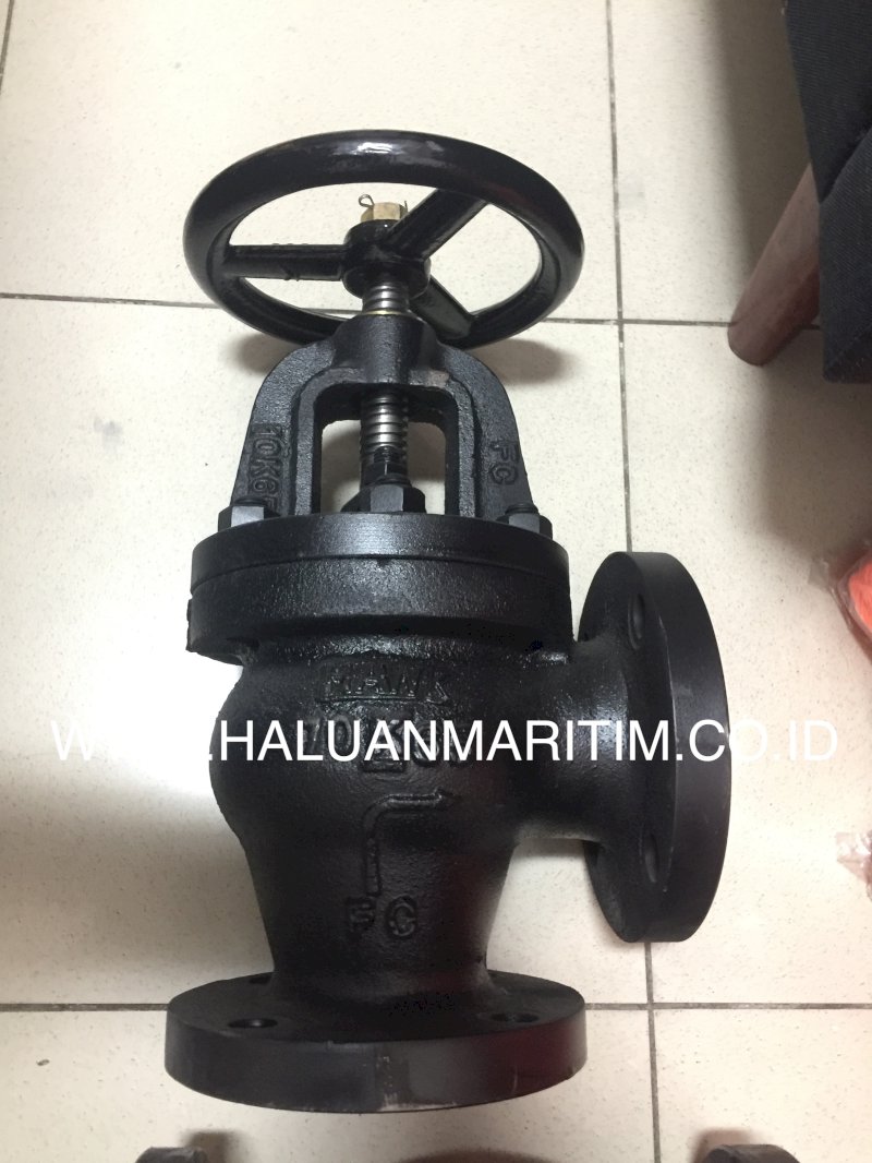 Angle Globe Valve Cast Iron JIS 10K F7308 2.5