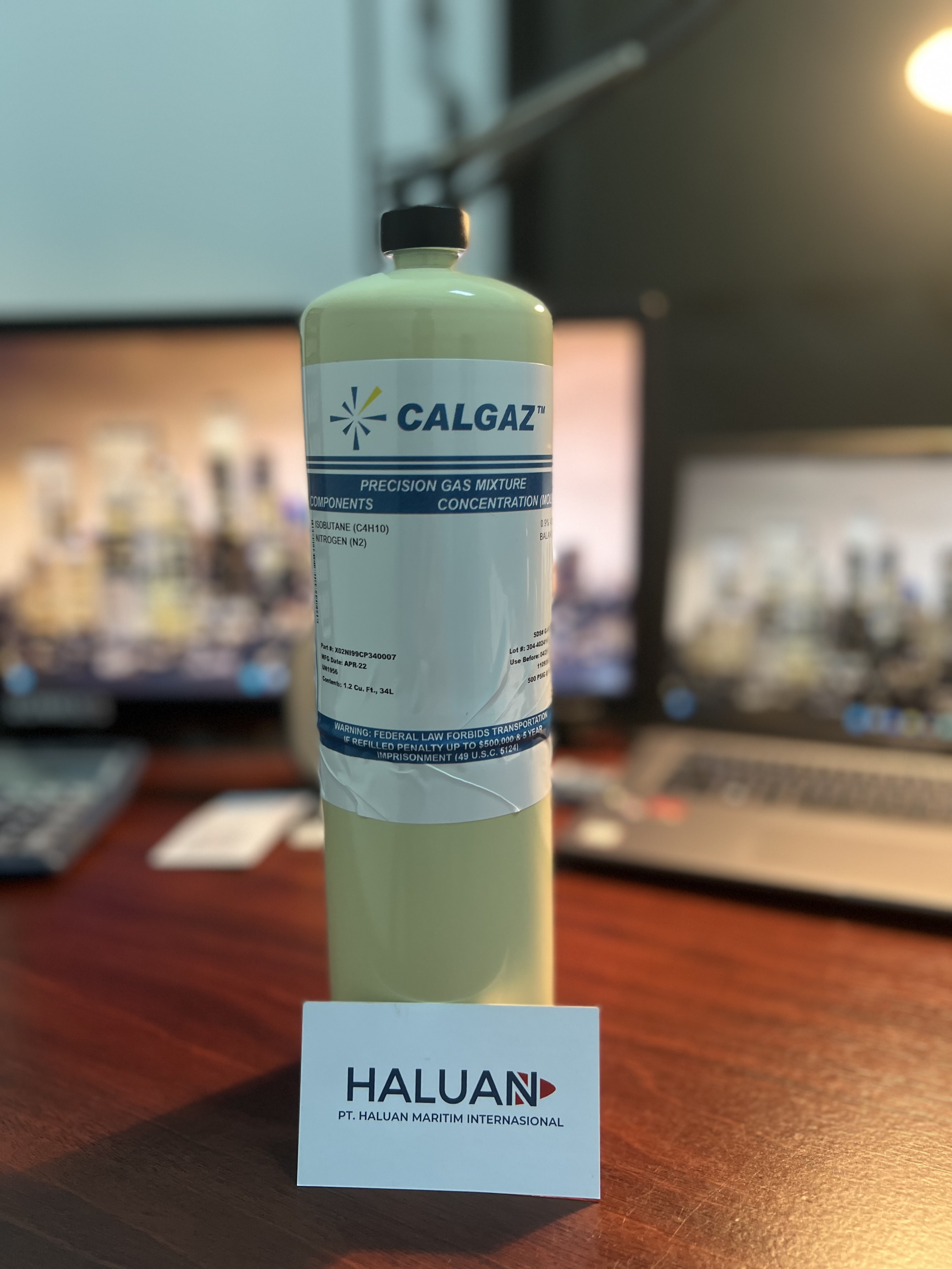 GAS KALIBRASI / SPAN GAS CALGAZ 34 LITER 0.9% ISOBUTANE/BALANCE N2